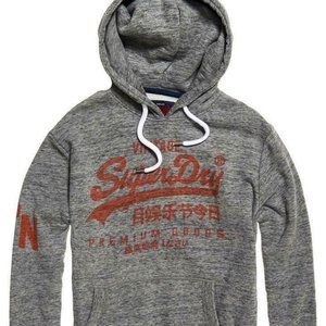 Superdry Mens Vintage Premium Goods hood Urban grey grit Hoodie Ship World